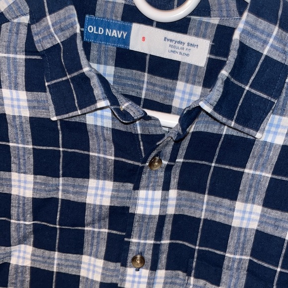 BRAND NEW Old Navy Blue Plaid Flannel - Picture 3 of 3